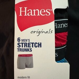 Hanes Boxer Briefs Red Black Stretch Fit brand new 2x